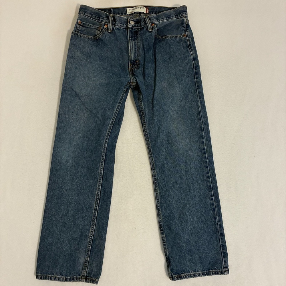 Vtg Y2K Levis 505 Jeans Mens Size 32x29 Straight Fit Denim Preppy Work Pants - Picture 2 of 9